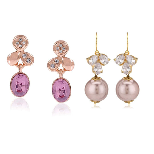 Estele  Rose Gold Drop Earrings