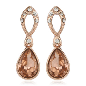 Bright Rose Gold Swarovski Stone Drops