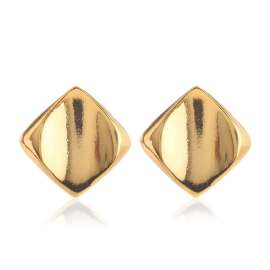 Gold Tone Diamond Modal Studs