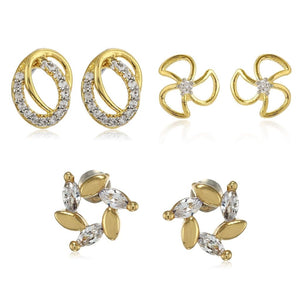 Estele Valentines Day Gift For Wife Gold Plated Stud Earrings For Girls & Women