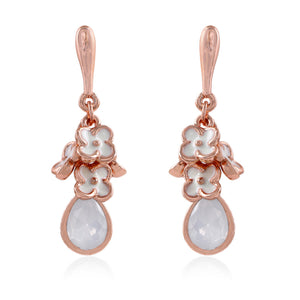 Estele Rose Gold Plated Drop-Shaped Earrings for Women