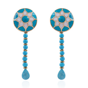 Handmade Dangle Drop Tibetan Earrings