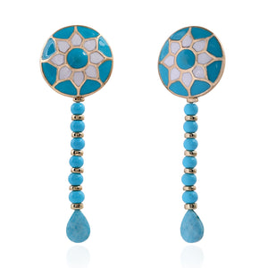 Handmade Dangle Drop Tibetan Earrings