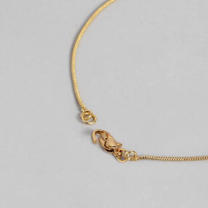 Estele - 24 KT Gold plated Solitaire Pendant Set for Women