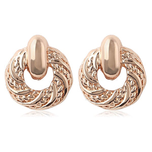 Estele Valentines Day Gift Rose Gold plated stud Earrings for Girls/Womens