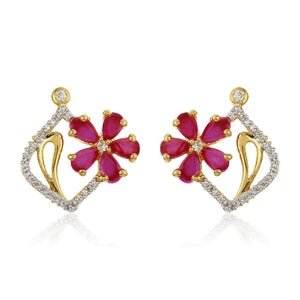Estele Valentines Day Gift For Wife Special American Diamond Earrings For Girls & Women