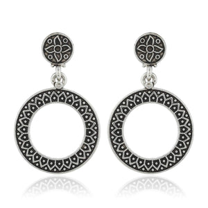 Estele Valentines Day Gift Oxidised Combo Earrings For Girls & Women