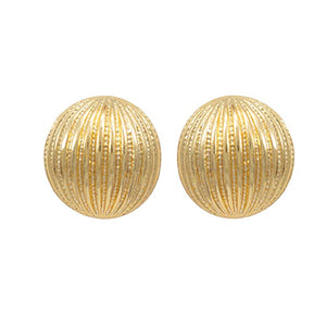 Estele Valentines Day Gift For Her Gold Tone Plated Round Pearl Small Stud Earrings for women