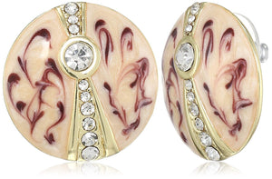 Estele Valentines Day Gifts For Women Rhinestone Stud Earrings For Girls & Women (AQUA & BEIGE)