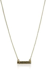 Estele Valentine Day Gift For Girlfriend/Wife - Ladyboss Pendant Bracelet & Ring Combo Jewellery Set For Girls & Women