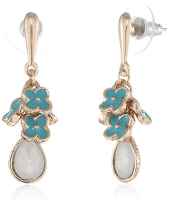 Estele Valentines Day Special Earrings For Gift Stud Earrings For Girls & Women(WHITE & BLUE)