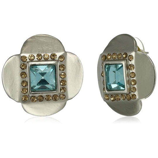 Estele silver colour petal trending earrings for women