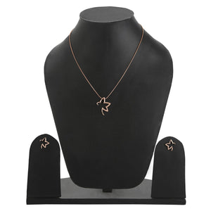 rose gold star pendant set, fashion jewellery, buy online jewellery 