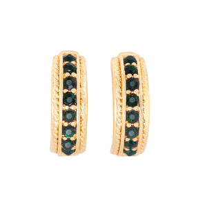 Candy Crystal Collection Gold Plated Green Crystal Stud Earrings