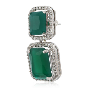 Aster Green emerald stones Earrings