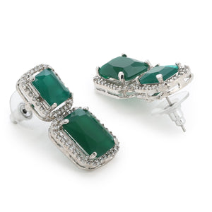 Aster Green emerald stones Earrings