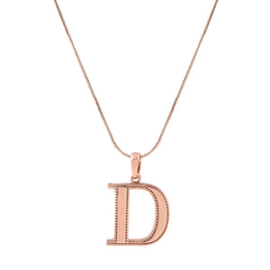 Estele - Charm D Rosegold plated Pendant