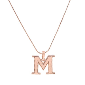 Estele - Charm "M" Rosegold plated Pendant