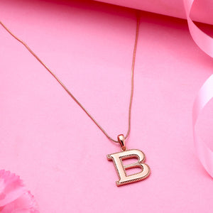 Estele - Charm B Rosegold plated Pendant