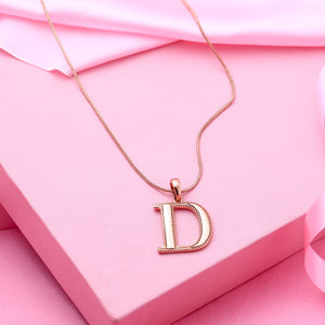 Estele - Charm D Rosegold plated Pendant