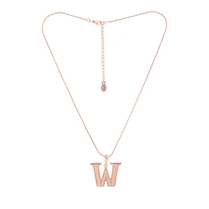 Estele - Charm "W" Rosegold plated Pendant