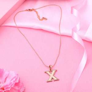 Estele - Charm "X" Rosegold plated Pendant