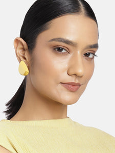 Estele Smooth Gold plated Studs latest earrings for women