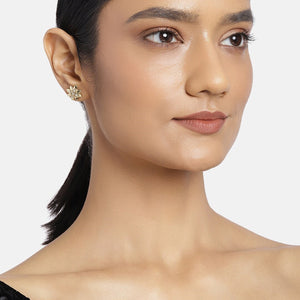 Estele Valentines Day Gifts For Girlfriend Gold Plated Stud Earrings Combo