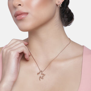 ESTELE RISING STAR ROSE GOLD PENDANT SET
