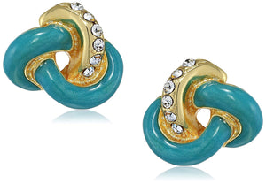 Estele Jewellery Gift For Valentines Day Combo Earrings For Girls(TURQOISE BLUE & DARK BLUE)