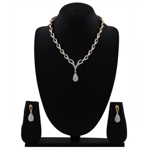 Estele Gold Plated Valentine Necklace Set