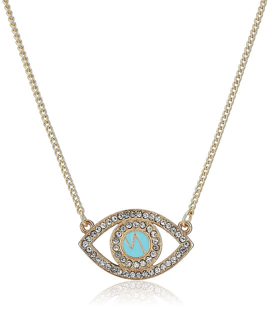 Estele - 24 CT gold plated Evil Eye Pendant with chain