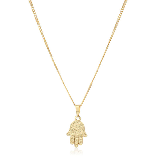 Estele - Hamsa Lucky Charm Pendant with Chain