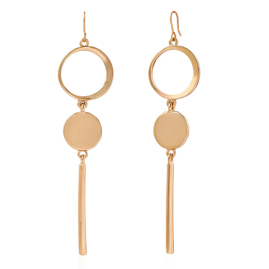 Estele Luxury Designer Gold Plated Drop Earrings