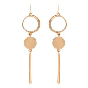 Estele Luxury Designer Gold Plated Drop Earrings