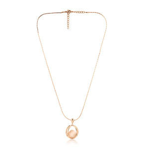 Estele - 24 CT Rosegold Plated Shell Pendent Set for women