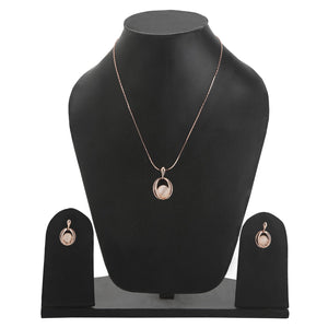 ESTELE - Rose Gold Earring, Pendant & Bracelet Combo