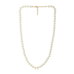 White  Glass Pearl Necklace