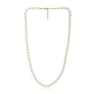 White  Glass Pearl Necklace