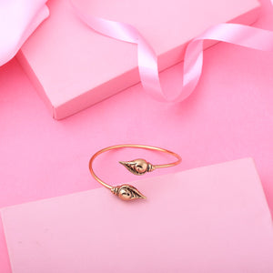 Estele Gold Plated Antique Shank Charm Bracelet for Women