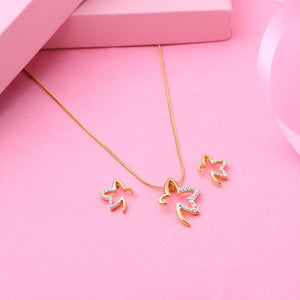 ESTELE RISING STAR ROSE GOLD PENDANT SET