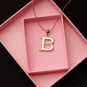 Estele - Charm B Rosegold plated Pendant