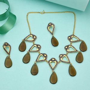Elegant Gold Plated Jewellery Choker Necklace Set