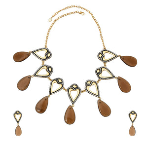 Elegant Gold Plated Jewellery Choker Necklace Set