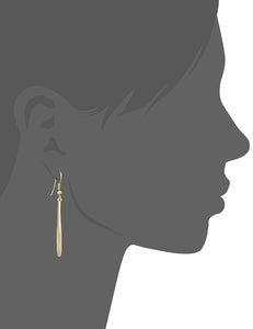 Estele 24 Kt Gold Plated Wicket Dangle Earrings for women