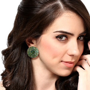 Colourful Enamel Geometric Stud Earrings