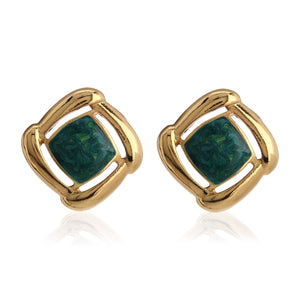 Green Enamel Earrings Combo