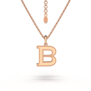 Estele - Charm B Rosegold plated Pendant