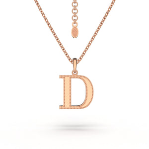 Estele - Charm D Rosegold plated Pendant