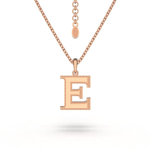 Estele - Charm E Rosegold plated Pendant